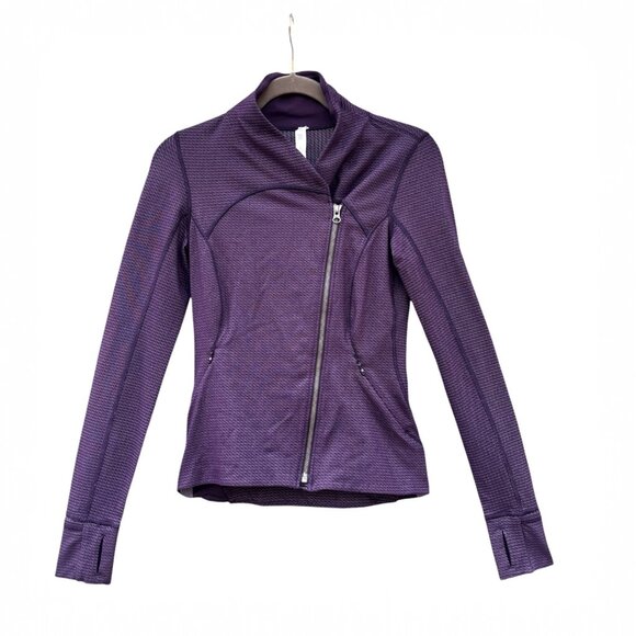 LULULEMON PRECISION JACKET IN CHAIN LINK LILAC DEEP ZINFANDEL SIZE 6 - Picture 9 of 10